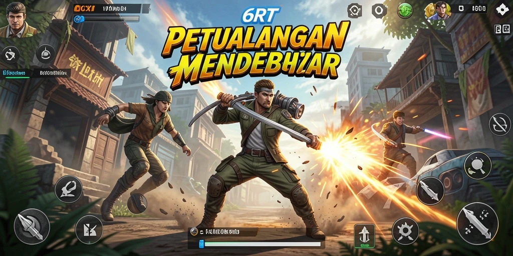 Tampilan gameplay seru di dalam 6RT yang penuh aksi.