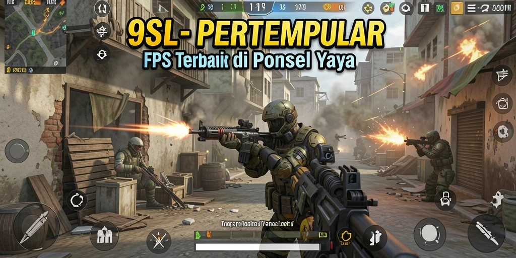 Gameplay 9SL menampilkan aksi tembak menembak yang mendebarkan di medan perang.