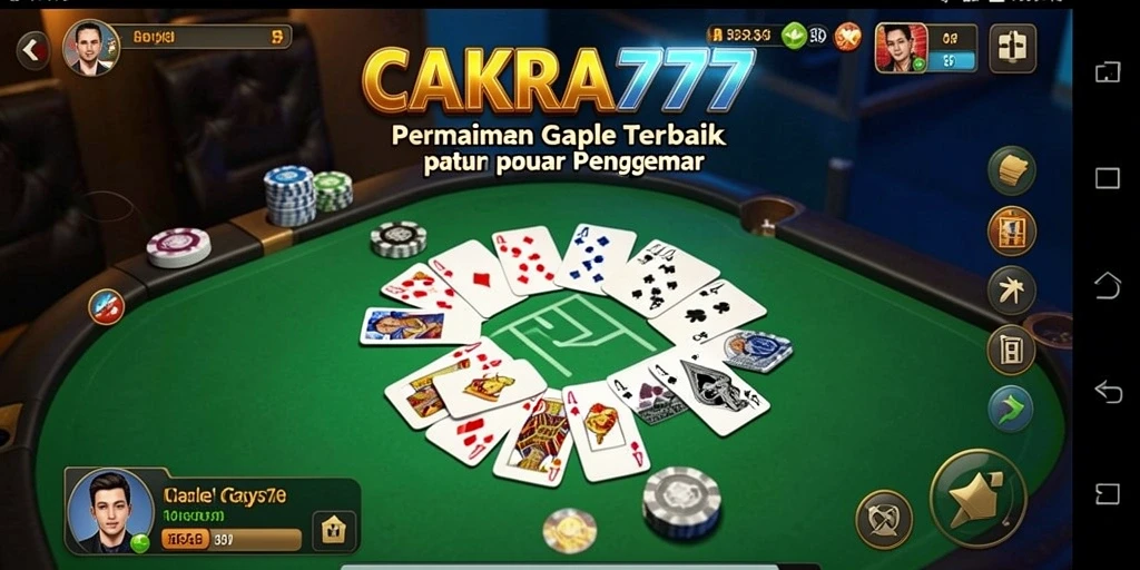 Tampilan gameplay seru dalam permainan Gaple CAKRA777.