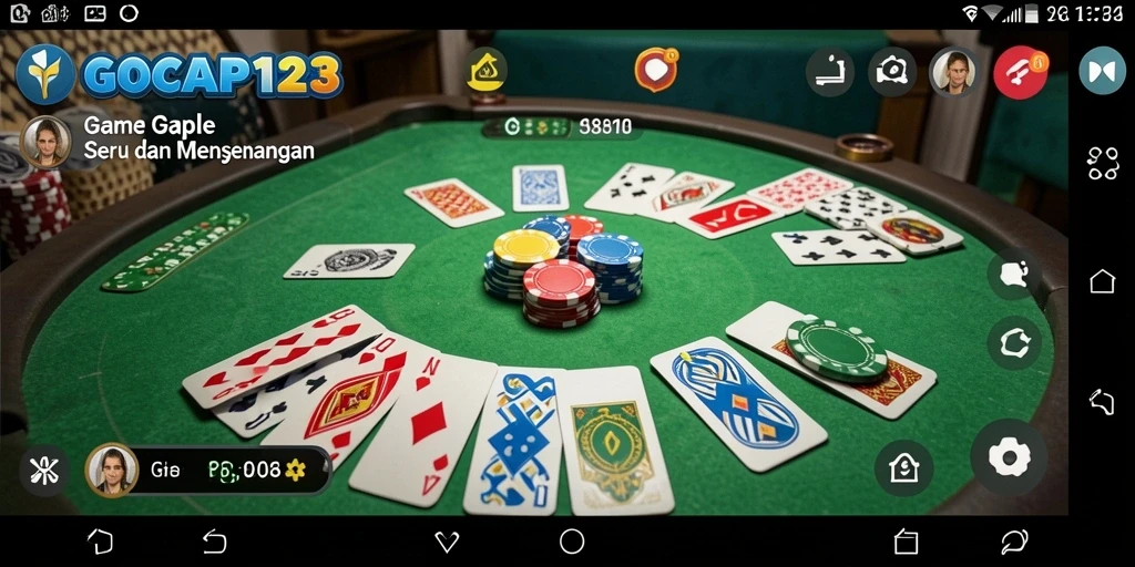 Tampilan menarik dari gameplay GOCAP123 dalam permainan Gaple.