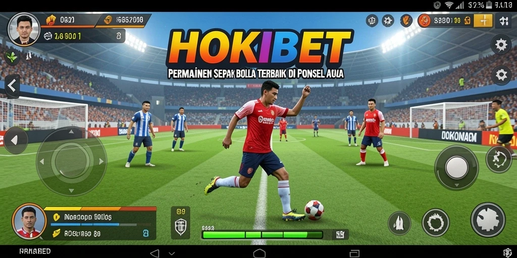 Tampilan gameplay HOKIBET dengan grafik sepak bola yang menawan.