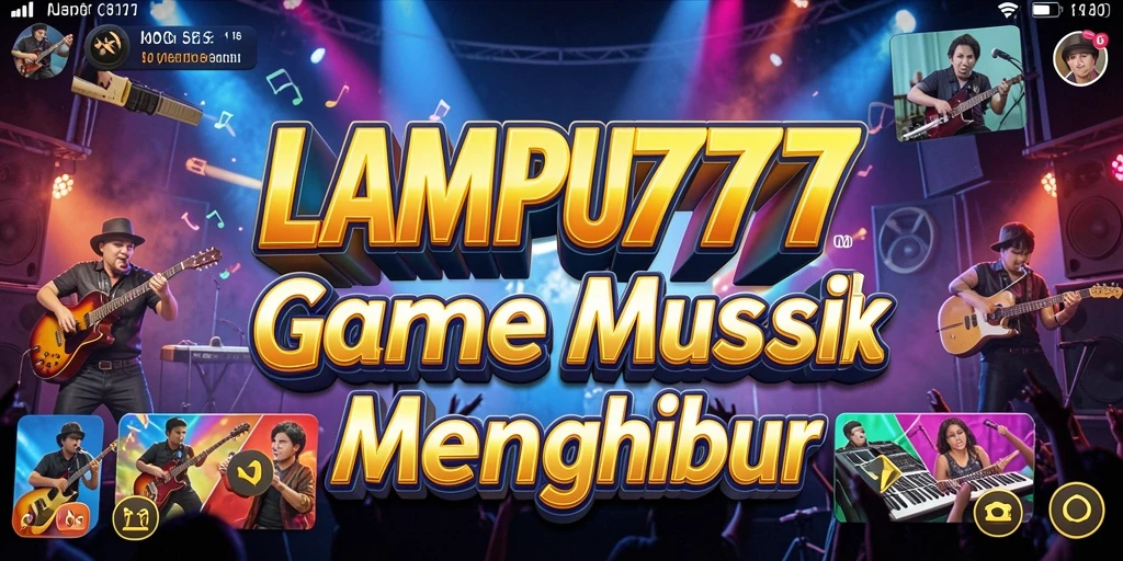 Tampilan gameplay menarik di LAMPU777 dengan musik yang seru.