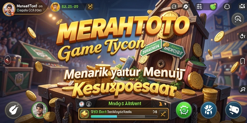 Screenshot utama MERAHTOTO menampilkan momen seru dari gameplay Tycoon.