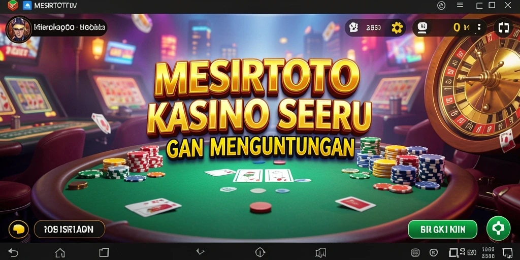 Tampilan bermain MESIRTOTO dengan berbagai permainan Kasino yang menarik.