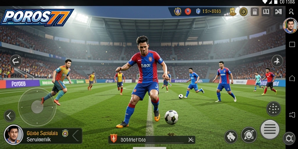 Gameplay menarik dengan tim sepak bola favorit.