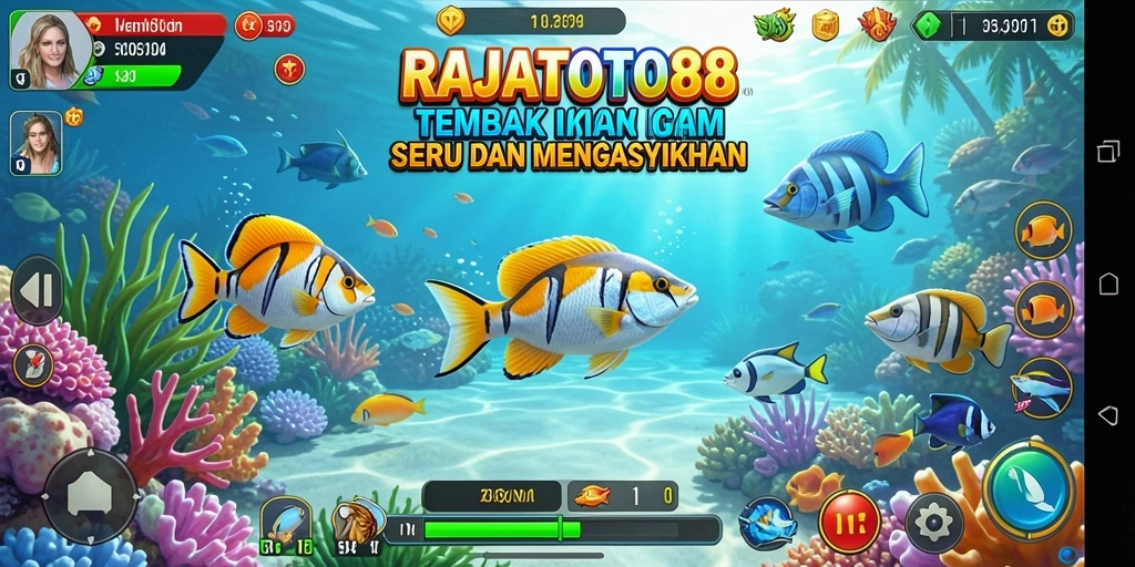 Tampilan screenshot gameplay Tembak Ikan yang seru dan mengasyikkan.