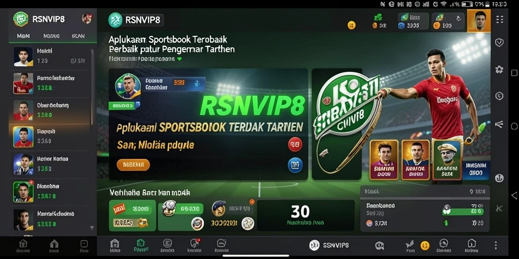 Tampilan gameplay utama RSNVIP8 yang menarik dan informatif untuk taruhan olahraga.