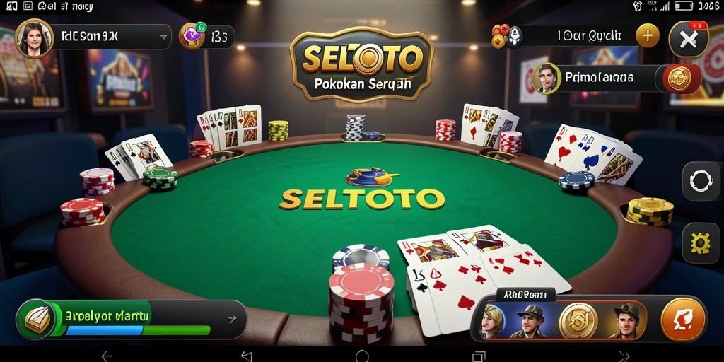 Tampilan gameplay SELTOTO yang mengasyikkan dan penuh strategi poker.