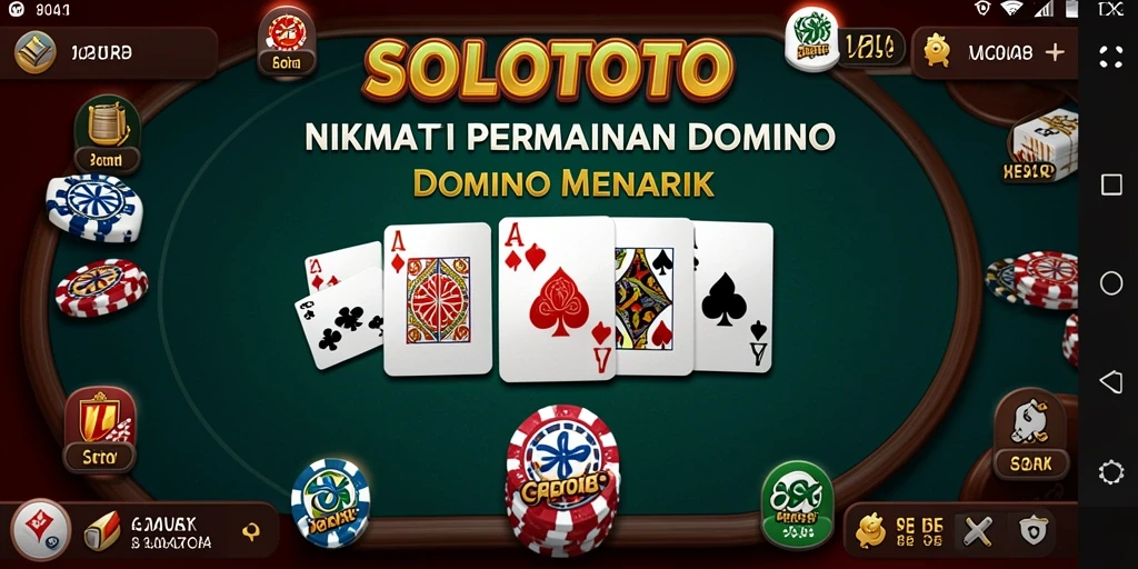 Tampilan gameplay menarik dari SOLOTOTO saat bermain Domino.