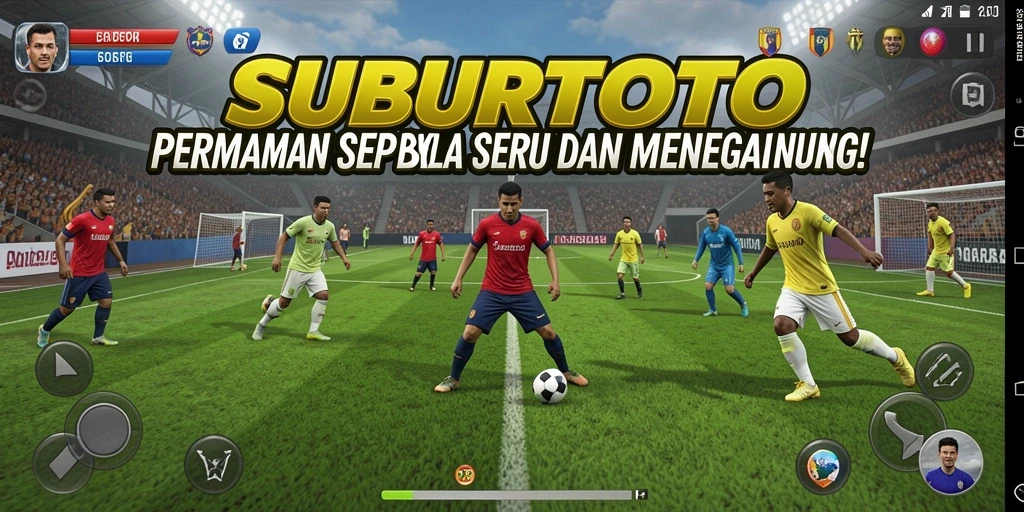 Tampilan seru gameplay sepak bola di SUBURTOTO.