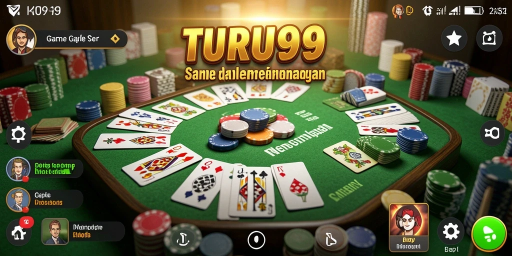Tampilan gameplay seru dari TURU99 yang menghibur pemain Gaple.