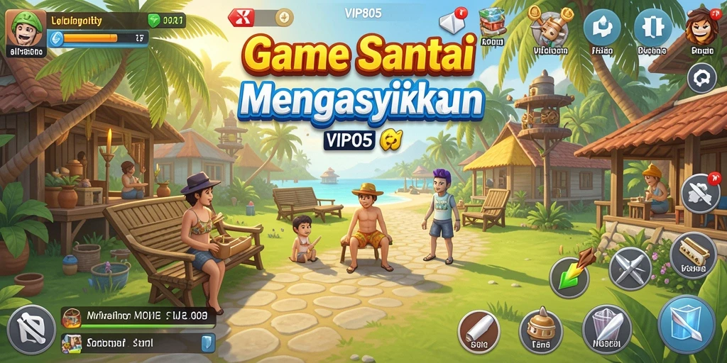 Tampilan gameplay yang seru dan penuh warna dari VIP805.
