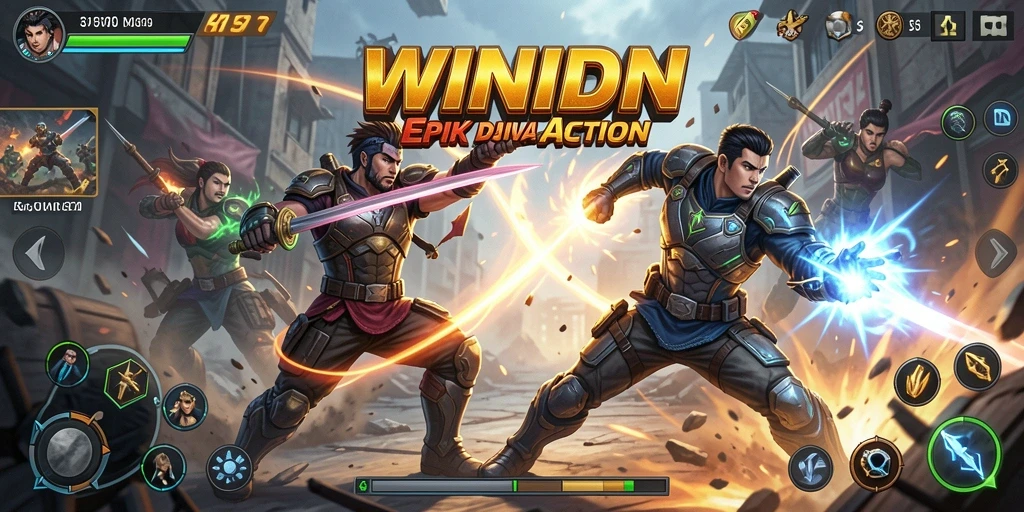 Tangkapan layar aksi mendebarkan dari gameplay WINIDN.